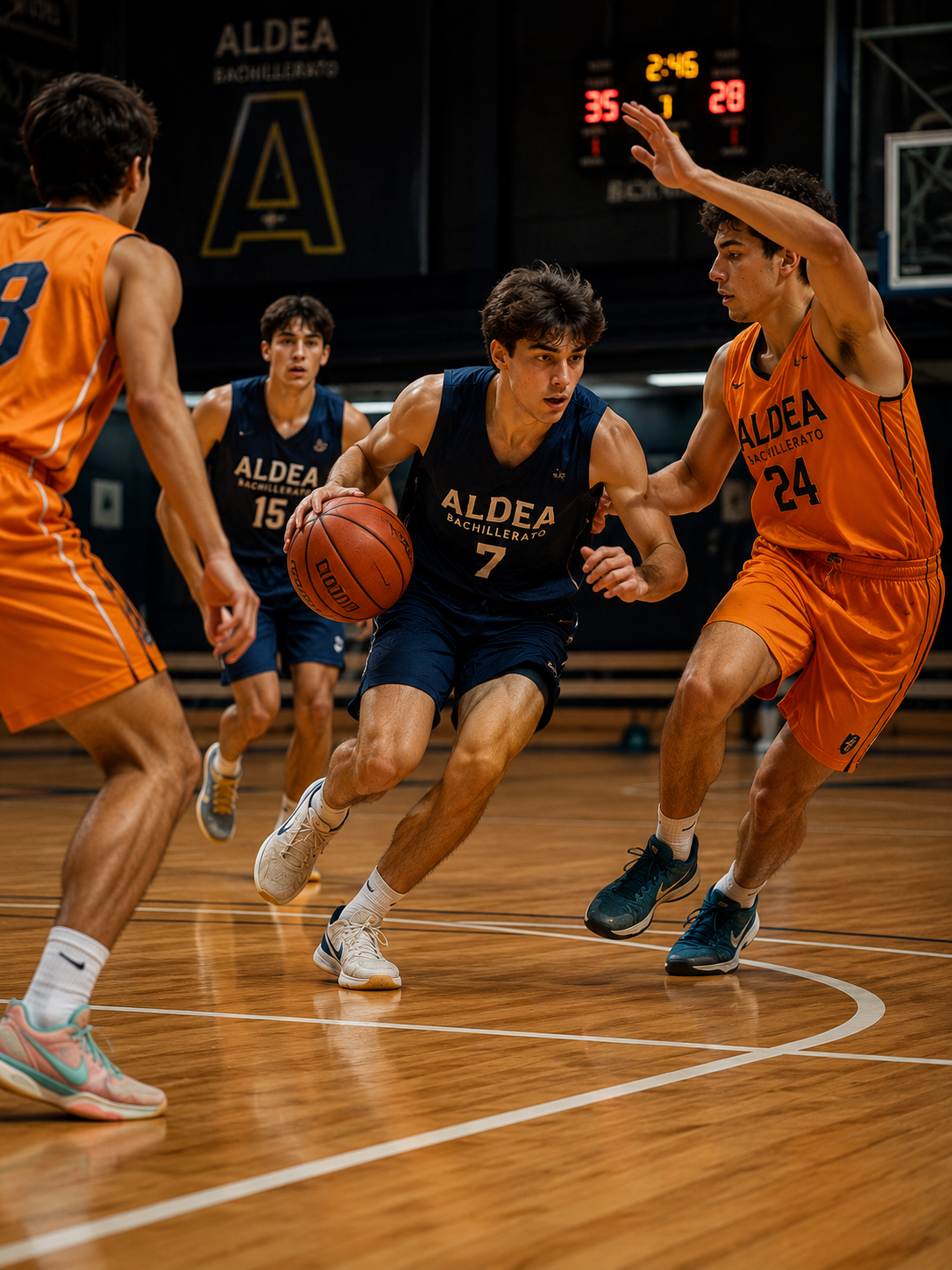 Acción deportiva en Aldea Bachillerato
