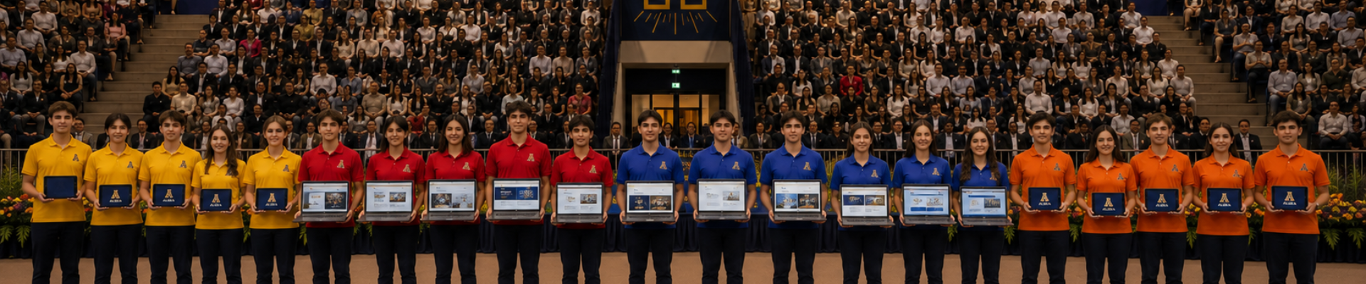 Alumno con portafolio digital · Aldea